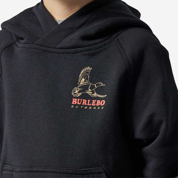 Youth Fleece Hoodie- Duck Wild Black