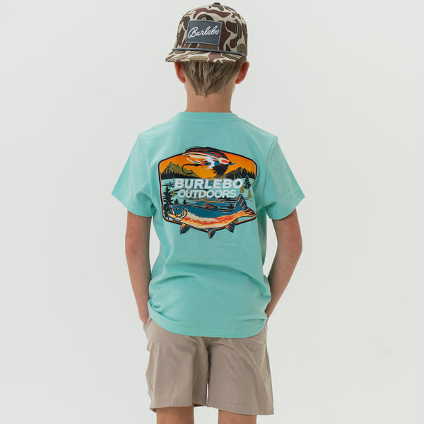Youth Tee- Burlebo Outdoors Angler - Island Reef