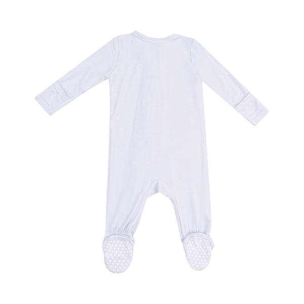 Solid Classic Blue 2 Way Zipper Footie