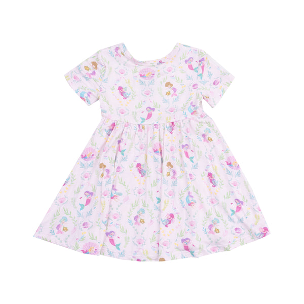 Mermaids S/S Twirly Dress- Pink