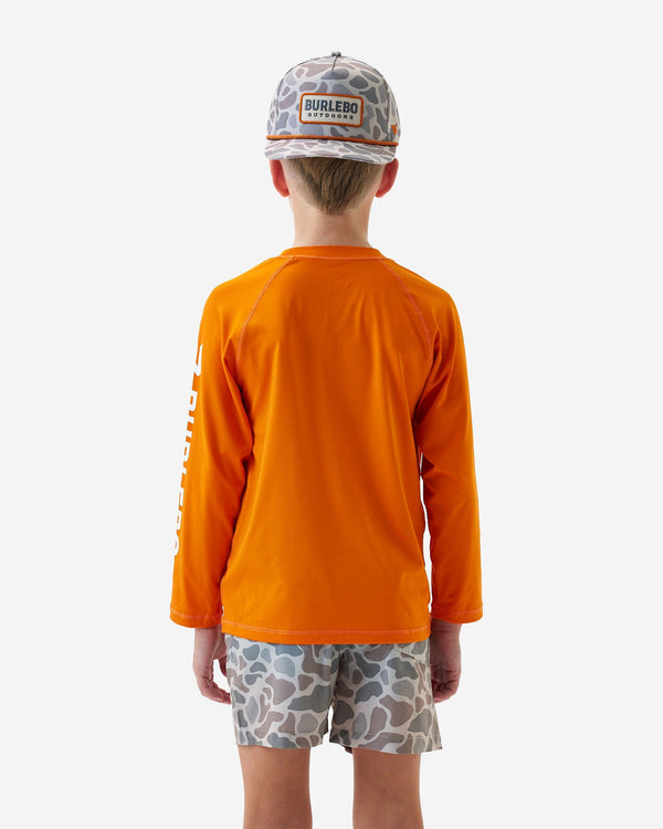 Youth Rashguard- Orange & White