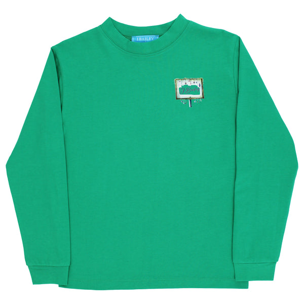 L/S Logo Tee- Mardi Gras on Kelly