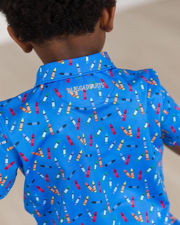 Performance Knit Polo- Tiny Crayons