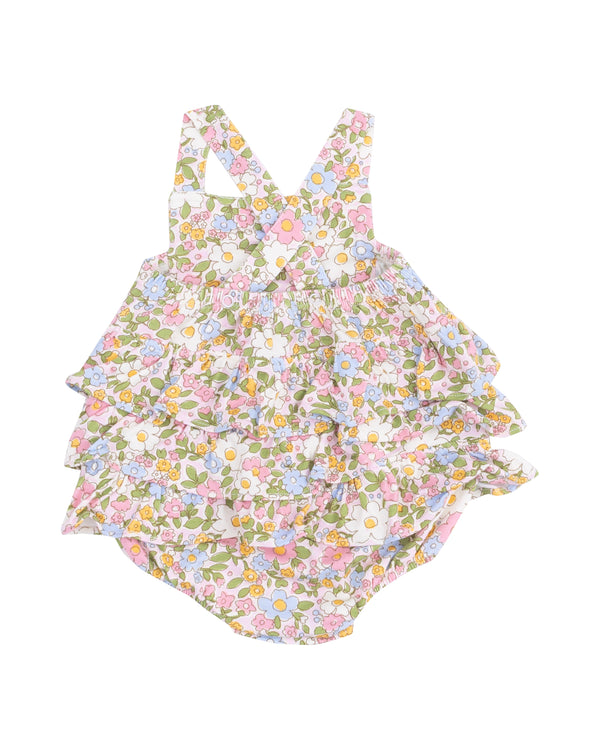 Bubbly Baby Calico Ruffle Sunsuit- Multi