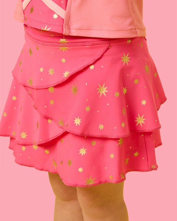 Active Princess Tiered Skort Set- Royal Pink Princess