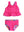 Reversible Peplum Tankini 2-Piece Swimsuit- Neon Shimmer Mermaid