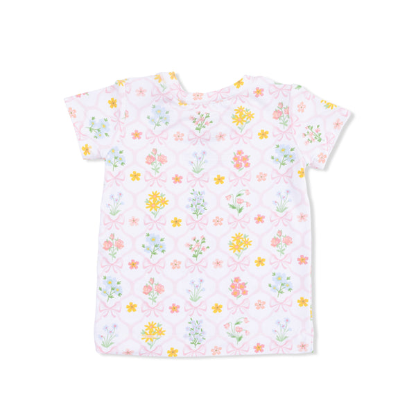 Spring Blooms Bow Trellis Loungewear Short Set