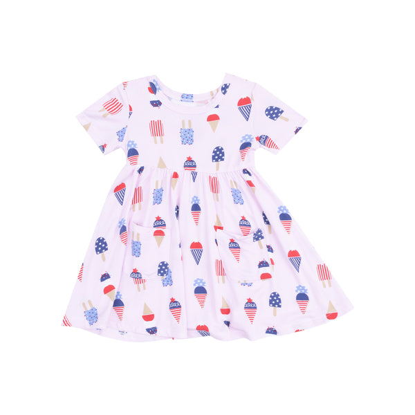 American Ice Cream Twirly Dress- Pink