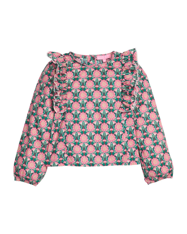 Ruffle Blouse- Andover Vines