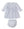 Ribbon Stripe Bouquets Dress Set- Light Blue