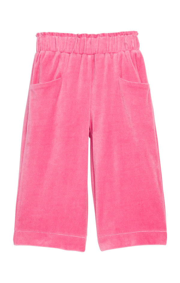 Cropped Palazzo Pants- Tulip Velour