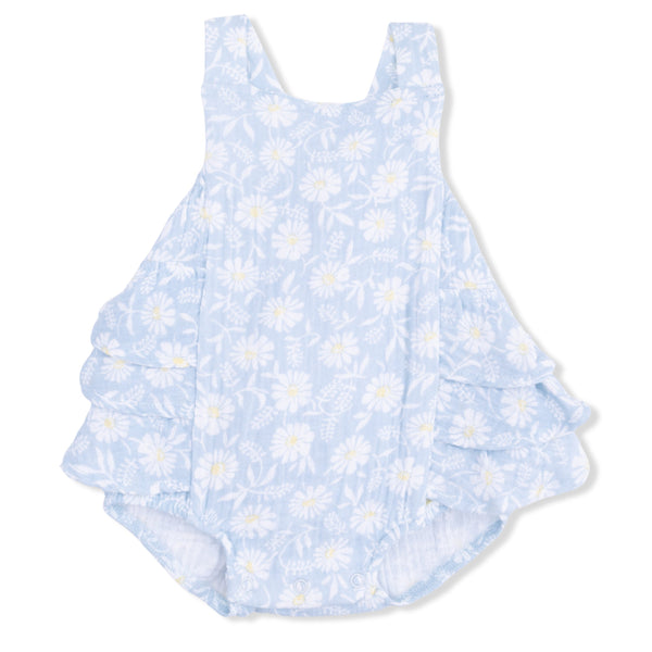 Western Daisies Ruffle Sunsuit