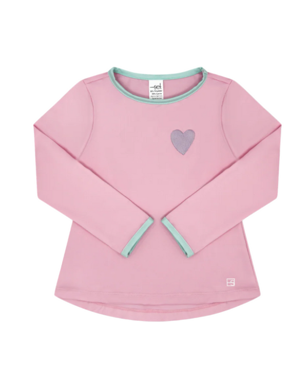 Bridget L/S Top- Cotton Candy Pink, Cool Mint, Heart