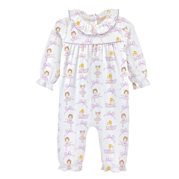 Tiny Dancer Printed Playsuit W/ Ruffled Collar