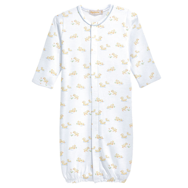 Tiny Baby Duckies Conv. Gown W/ Piping