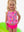 Reversible Peplum Tankini 2-Piece Swimsuit- Neon Shimmer Mermaid