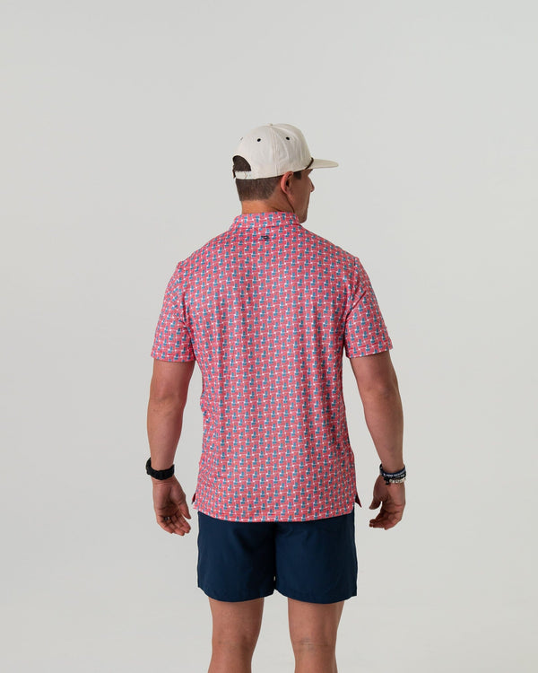Performance Polo- American Flag Print (Men's)