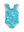 Ruffle V-Back One Piece- Neon Pool Party