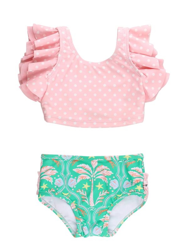 Butterfly Tankini 2-Piece Swimsuit- Coconut Cabana