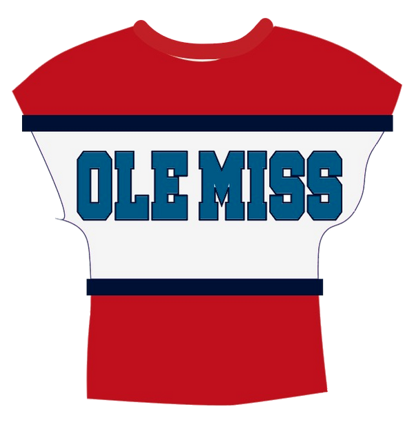 Licensed Ole Miss Colorblock Jewel Letter Sweater- (Women's)