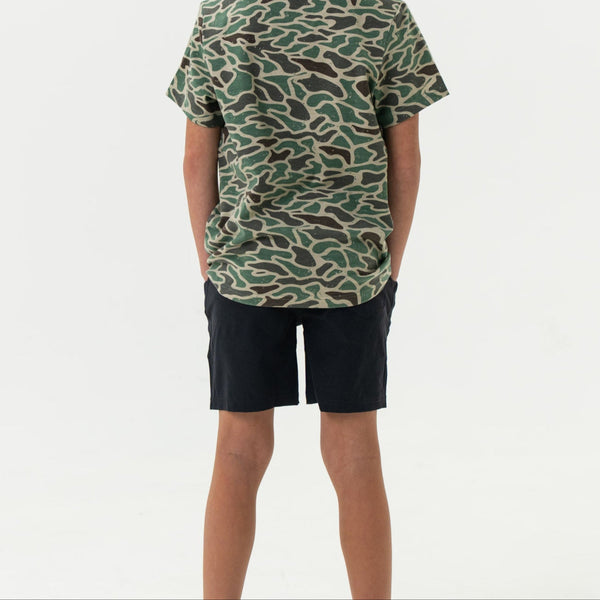 Youth Athletic Short- Heather Black- RDC Liner
