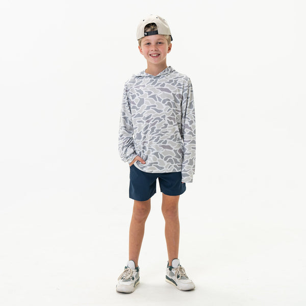Youth Performance Hoodie- White Camo