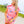 Hot Pink Metallic American Flag Collar Top- (Women's)