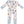 Smores 2 Way Zipper Romper- Ivory/Gray Blue