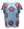 Light Blue & Red Gingham Apple Tee- (Women's)