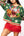 Dark Green Vintage Jingle Bell Santa Sweatshirt- (Women's)
