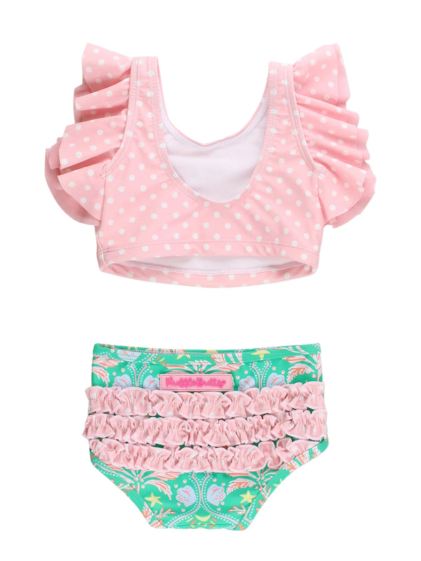 Butterfly Tankini 2-Piece Swimsuit- Coconut Cabana