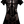 Black Multi Skeleton Body Tee Dress- (Women's)