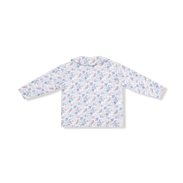 Country Girl Floral Quilted Jacket- Ivory/Mellow Rose