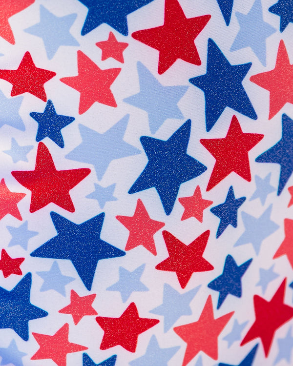 Cross-Back One Piece Swimsuit- Shimmer Star