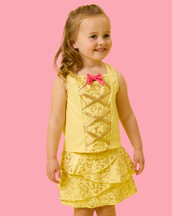 Active Princess Tiered Skort Set- Golden Princess