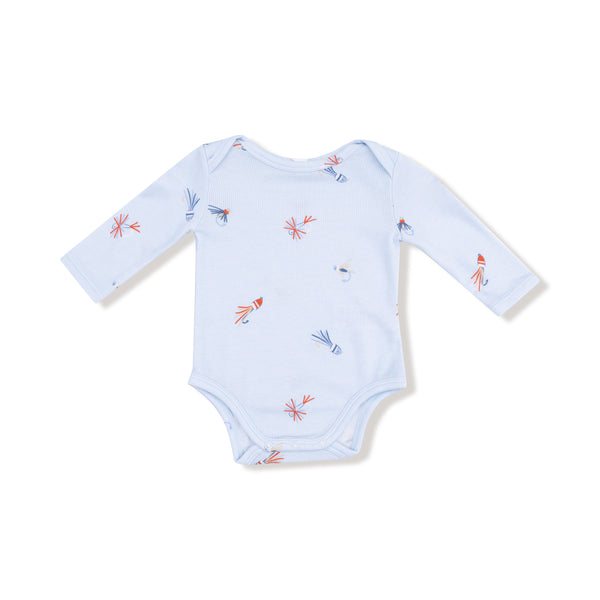 Fly Fishing Lures Bodysuit- Blue