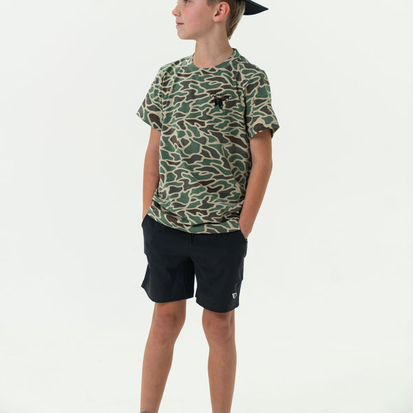Youth Athletic Short- Heather Black- RDC Liner