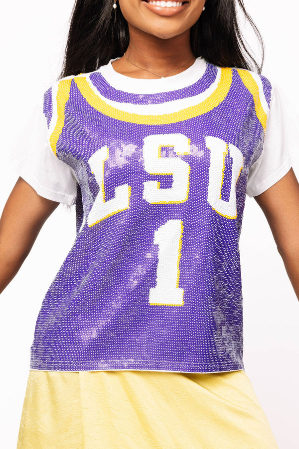 Licensed-LSU Basketball Jersey Tee