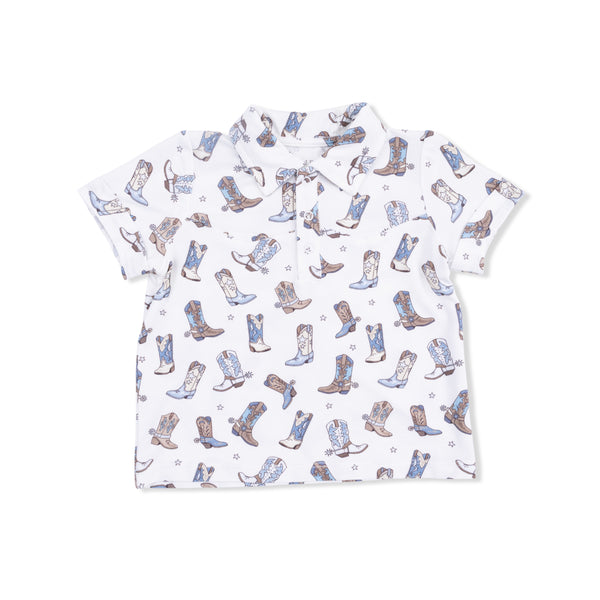Cowboy Boots Polo Short Set