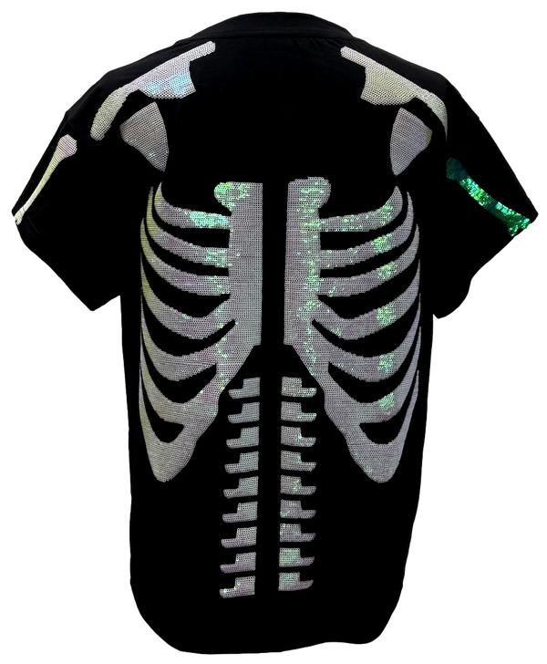 Black & White Skeleton Tee- (Women's)