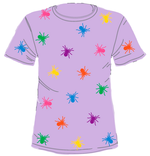 Lavender Multi Spider Tee- (Women's)