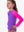 Zipper One Piece Rash Guard Swimsuit- Neon Purple Color Block