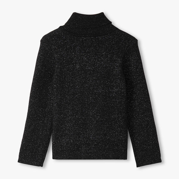Glitter Turtleneck- Black