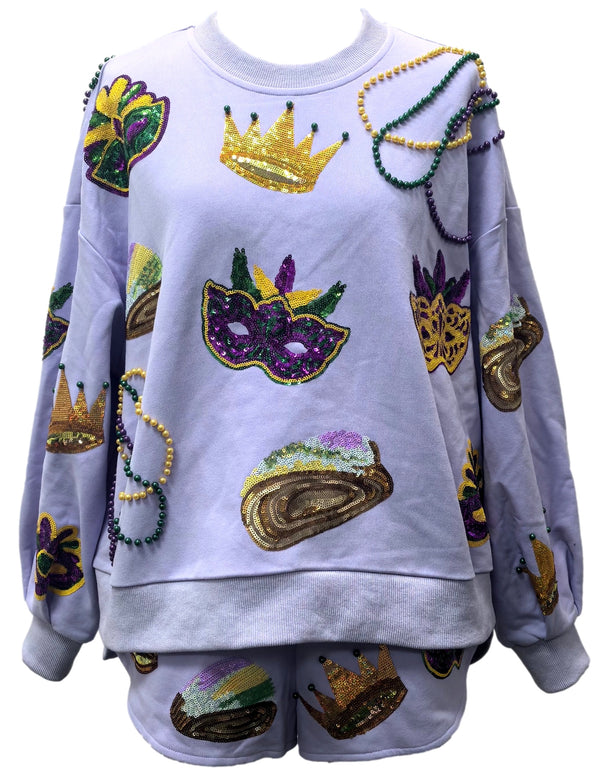 Mardi Gras Icon Sweatshirt- (Women's)