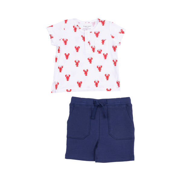 Lobster Bamboo Pocket Short Set