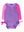 One Piece Rash Guard Swimsuit- Neon Purple Color Block