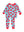Ruffle Long Sleeve Pajama Set- Blue Apple Of My Eye