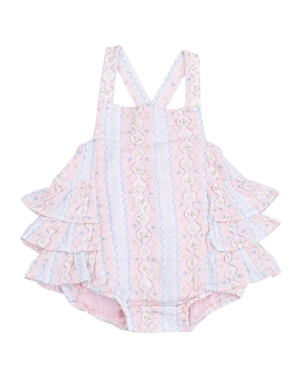 Ogee Floral Ruffle Sunsuit