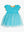 Princess Bow Twirl Dress- Teal Golden Princess