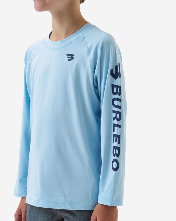 Youth Rashguard- Baby Blue & Navy